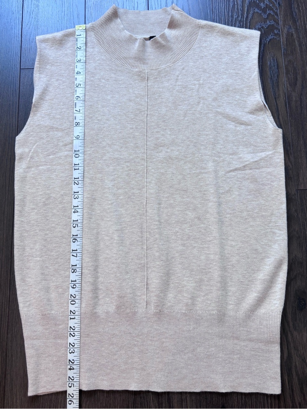 ARACH & CLOZ Mock Neck Sleeveless Cashmere Blend Knit Top Beige Size M - Picture 5 of 9